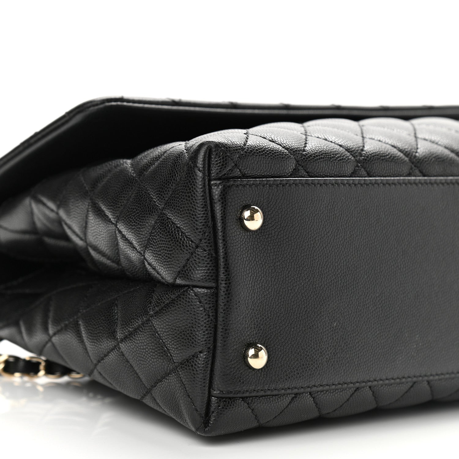 Chanel Caviar Quilted Medium Coco Handle Flap Black 9 of 10