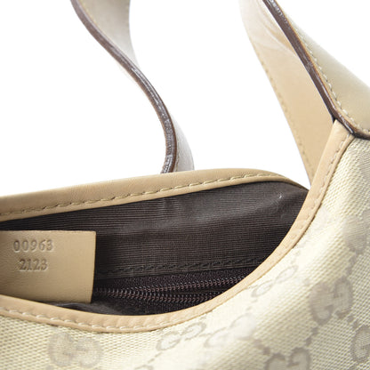 Gucci Monogram Small Jackie O Hobo Beige 8 of 9