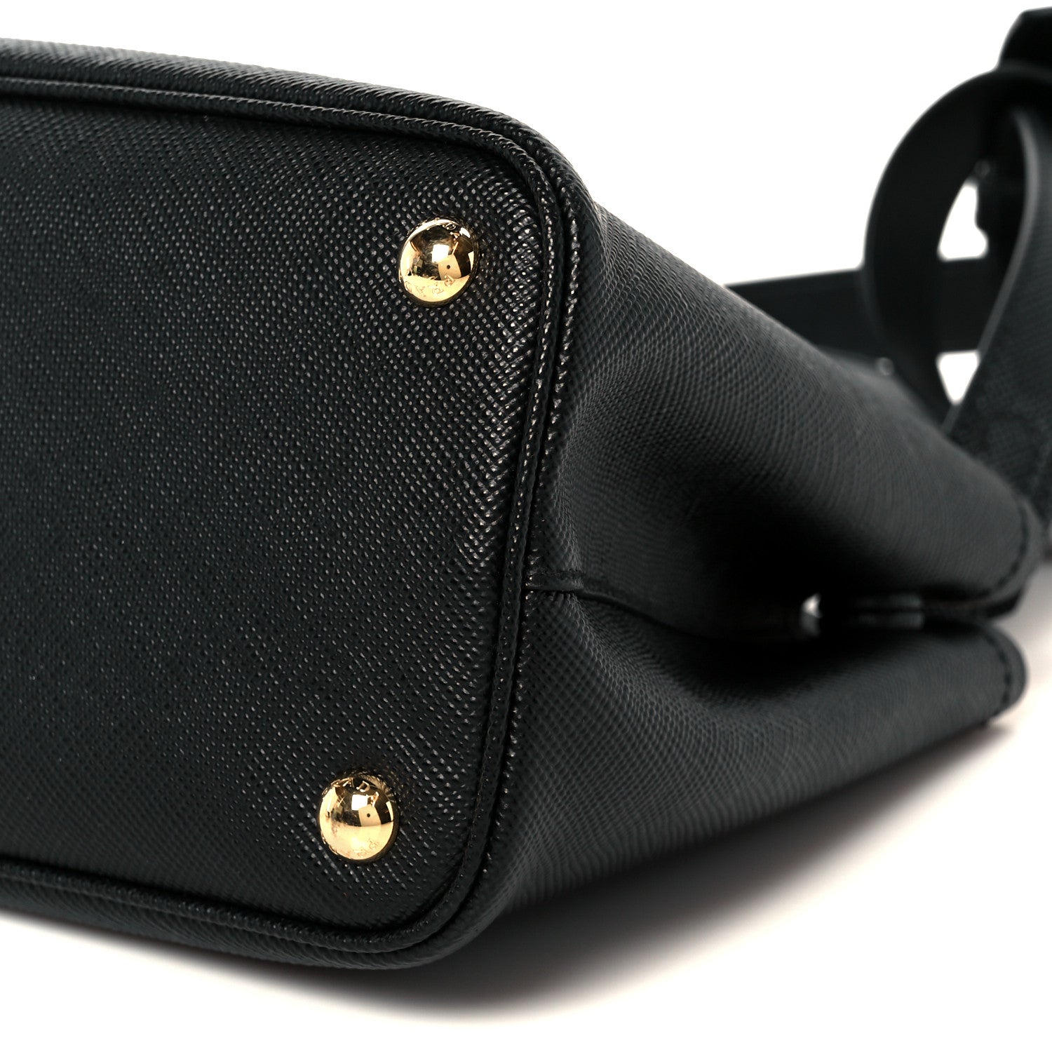 Prada Saffiano Cuir Mini Double Bag Black 11 of 11