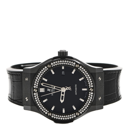 Hublot Ceramic Carbon Diamond Pave Bezel 45mm Classic Fusion Black Magic Automatic Watch Black 511.CM.1170.LR.1104 2 of 4