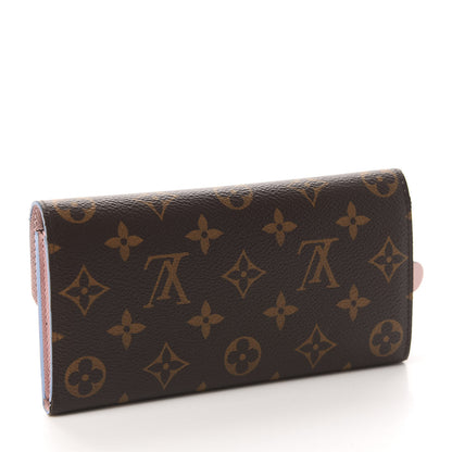 Louis Vuitton Monogram Bloom Flower Emilie Wallet Blue Jean 3 of 8
