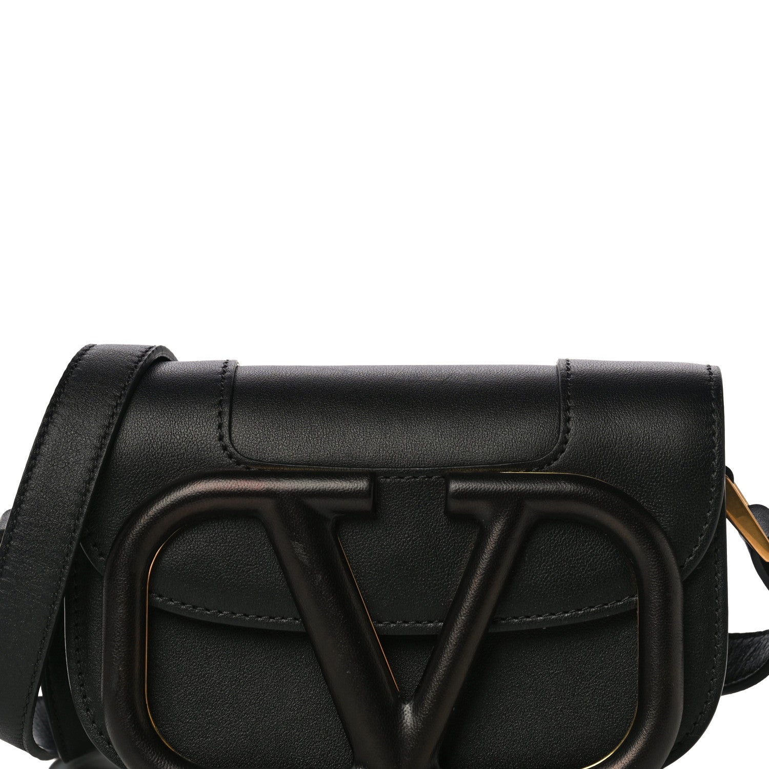 Valentino Garavani Calfskin Monochrome Small Supervee Crossbody Bag Black 7 of 11