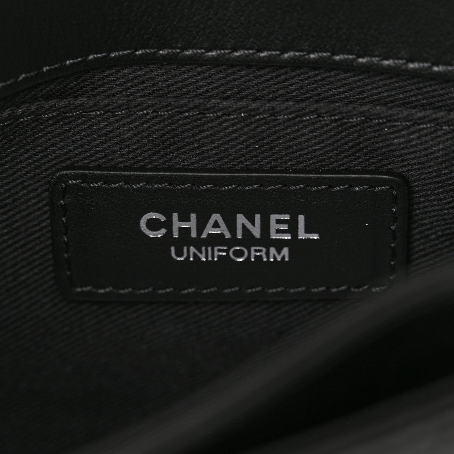Chanel Calfskin Quilted CC Uniform Flap Belt Bag Black 6 of 10