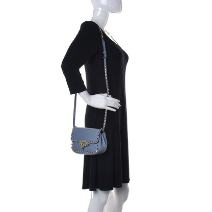 Valentino Garavani Vitello Mini Rockstud Flap Saddle Crossbody Bag London Stone 2 of 10