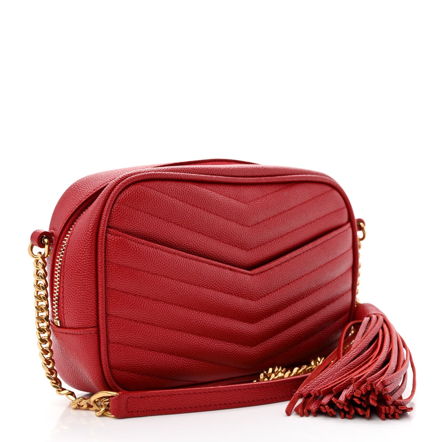 Grain De Poudre Matelasse Monogram Mini Lou Camera Bag Opyum Red