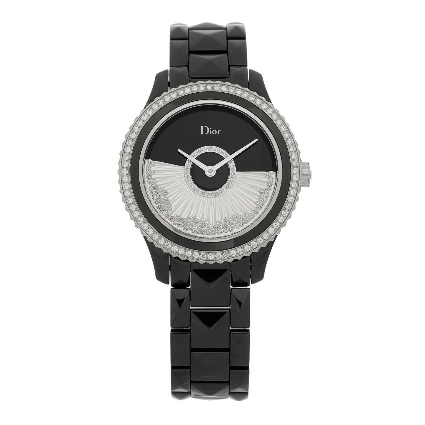 Stainless Steel Ceramic Diamond Bezel Mother of Pearl 36mm Dior VIII Grand Bal Drape Automatic Watch