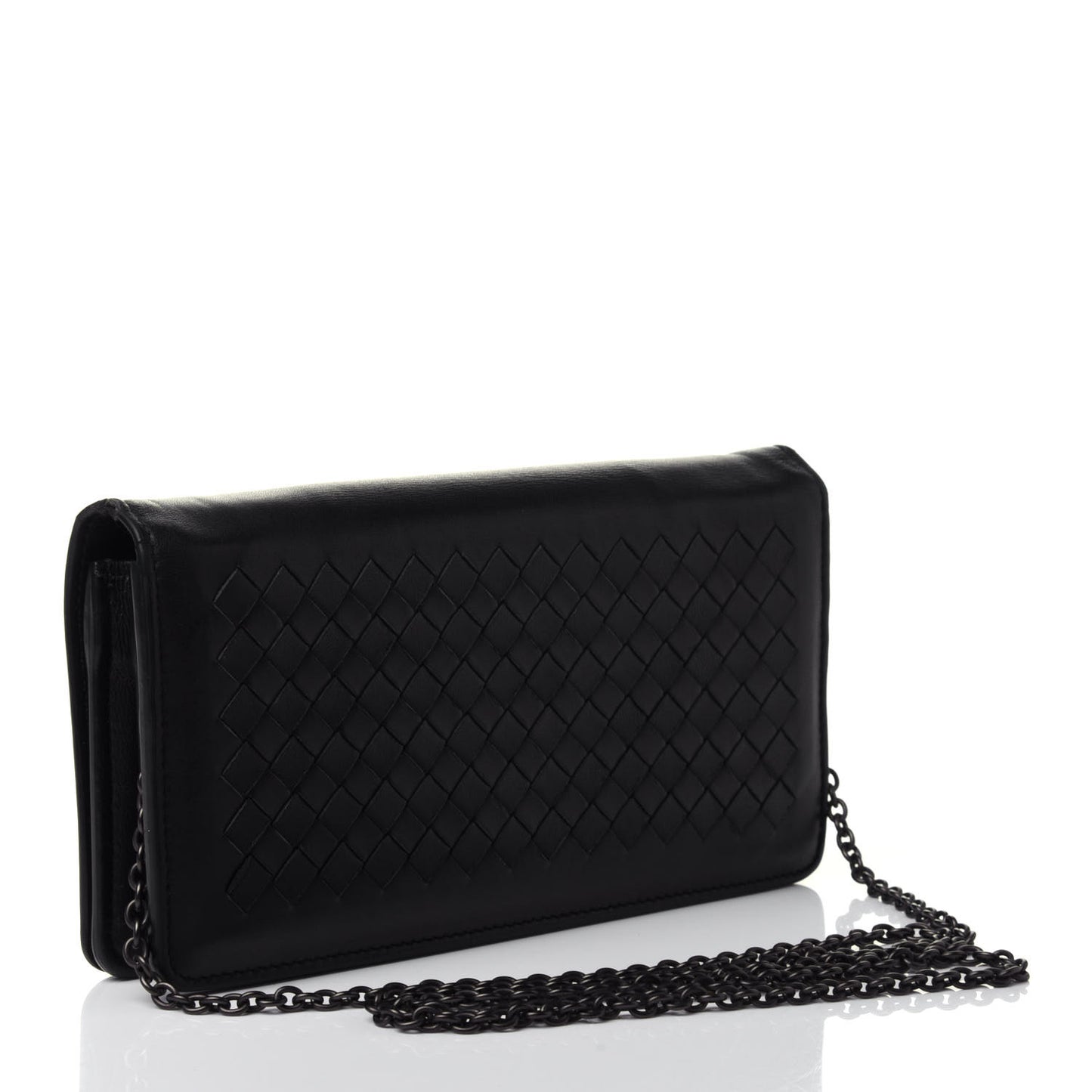 Nappa Intrecciato Continental Wallet On Chain Black