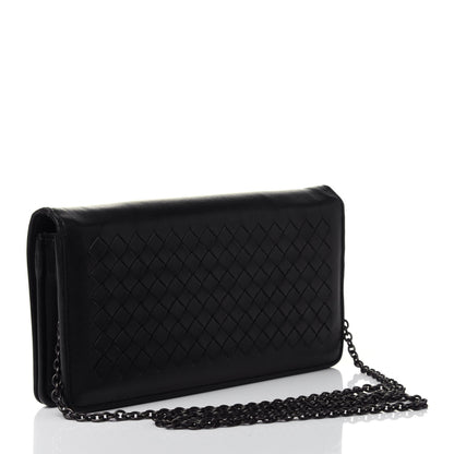 Bottega Veneta Nappa Intrecciato Continental Wallet On Chain Black 2 of 4