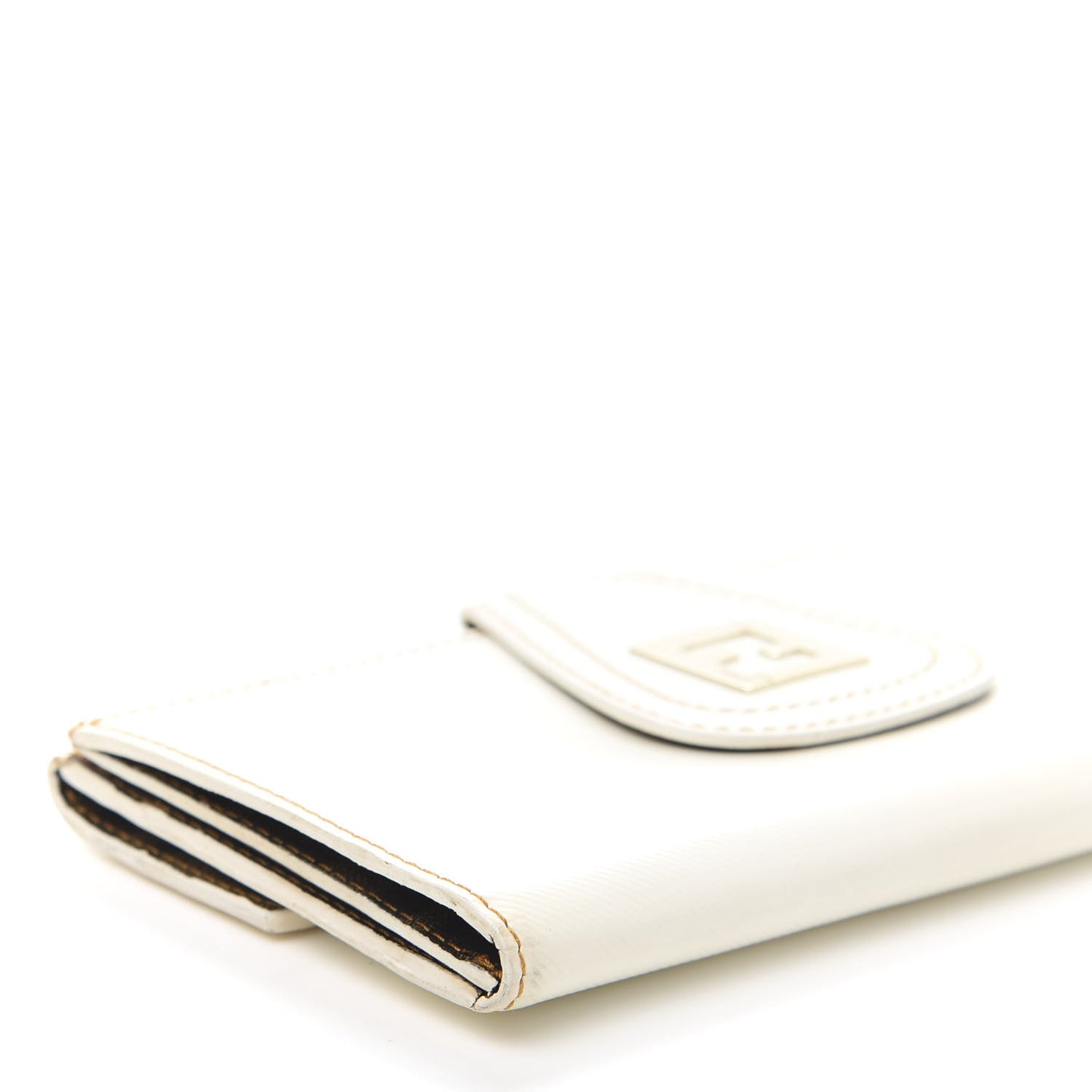 Coated Canvas Zucca Spalmati Continental Wallet White Tobacco
