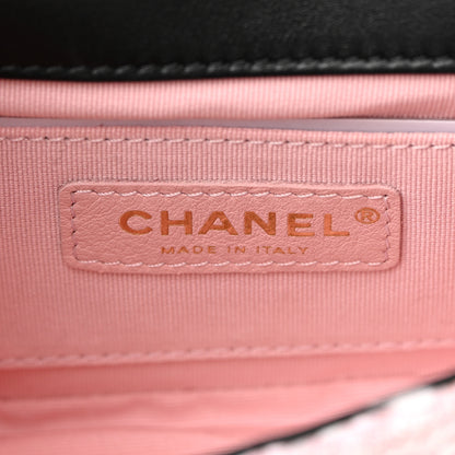 Chanel Tweed Braided Calfskin Mini My Own Frame Flap Pink Black 6 of 12