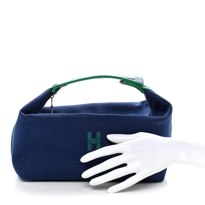 Hermes Canvas Large Bride-A-Brac Pouch Marine 2 of 12