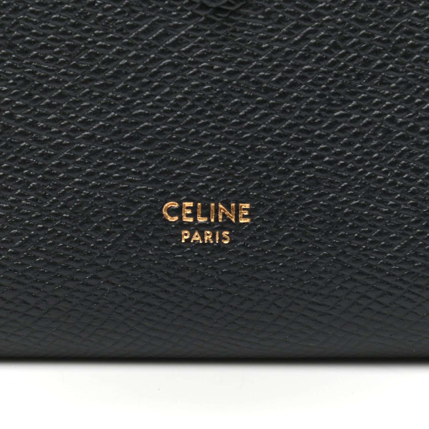 Grained Calfskin Large Multifunction Strap Wallet Black