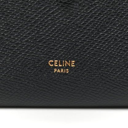 Celine Grained Calfskin Large Multifunction Strap Wallet Black 6 of 9