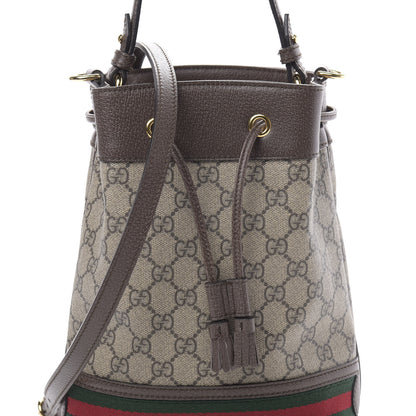 Gucci GG Supreme Monogram Web Small Ophidia Bucket Bag Brown 8 of 10
