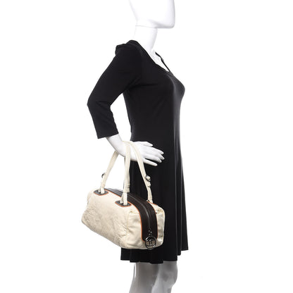 Chanel Lambskin Quilted Bowler White 2 of 11