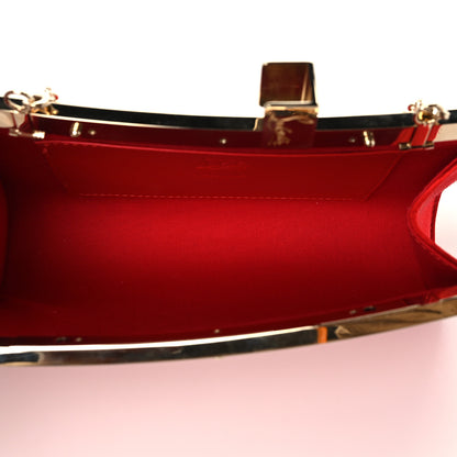 Christian Louboutin Satin Palmette Clutch Red 5 of 9