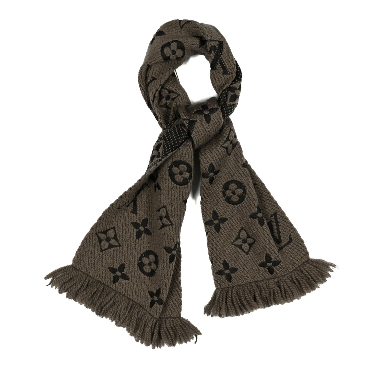 Wool Silk Logomania Scarf Verone