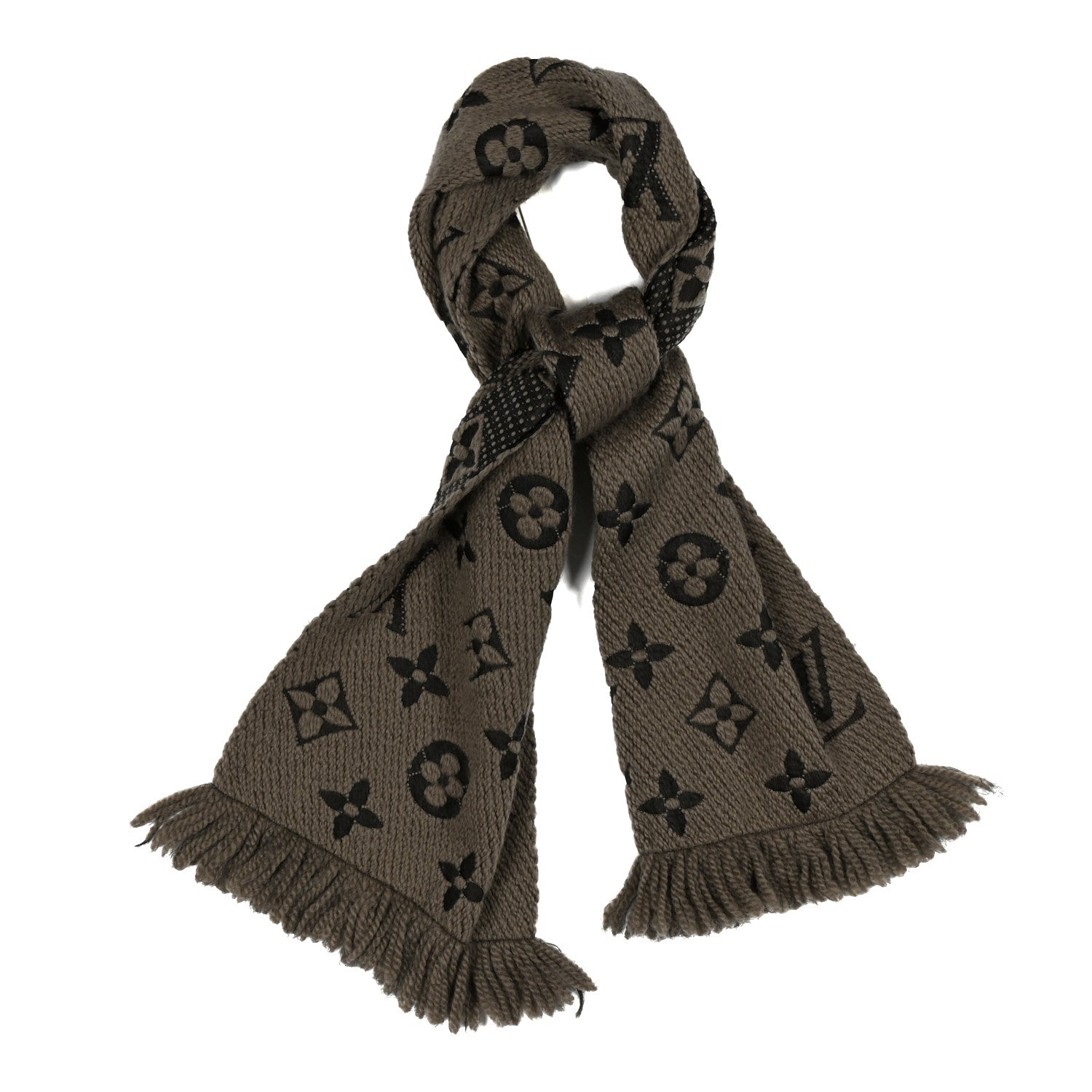 Louis Vuitton Wool Silk Logomania Scarf Verone 1 of 4