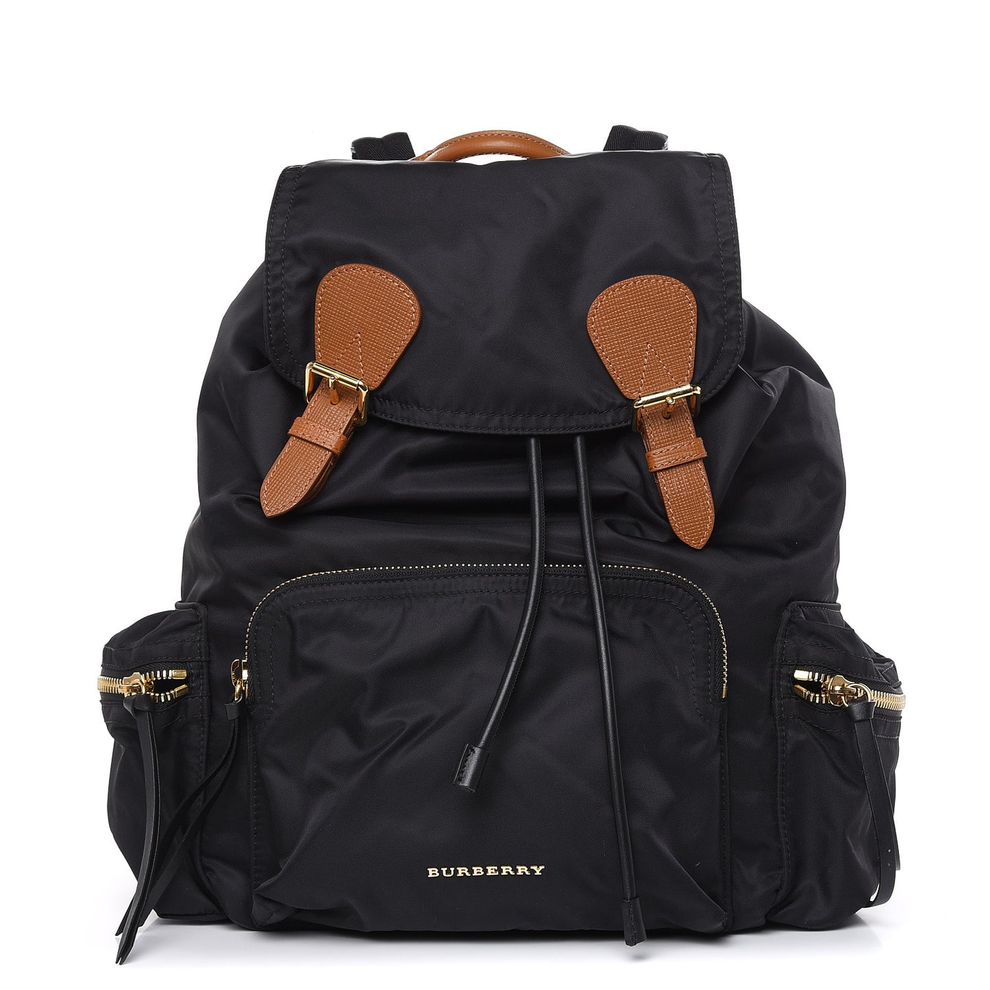 Nylon Large Rucksack Backpack Black