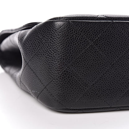 Chanel Caviar Quilted Jumbo Single Flap Black 9 of 12
