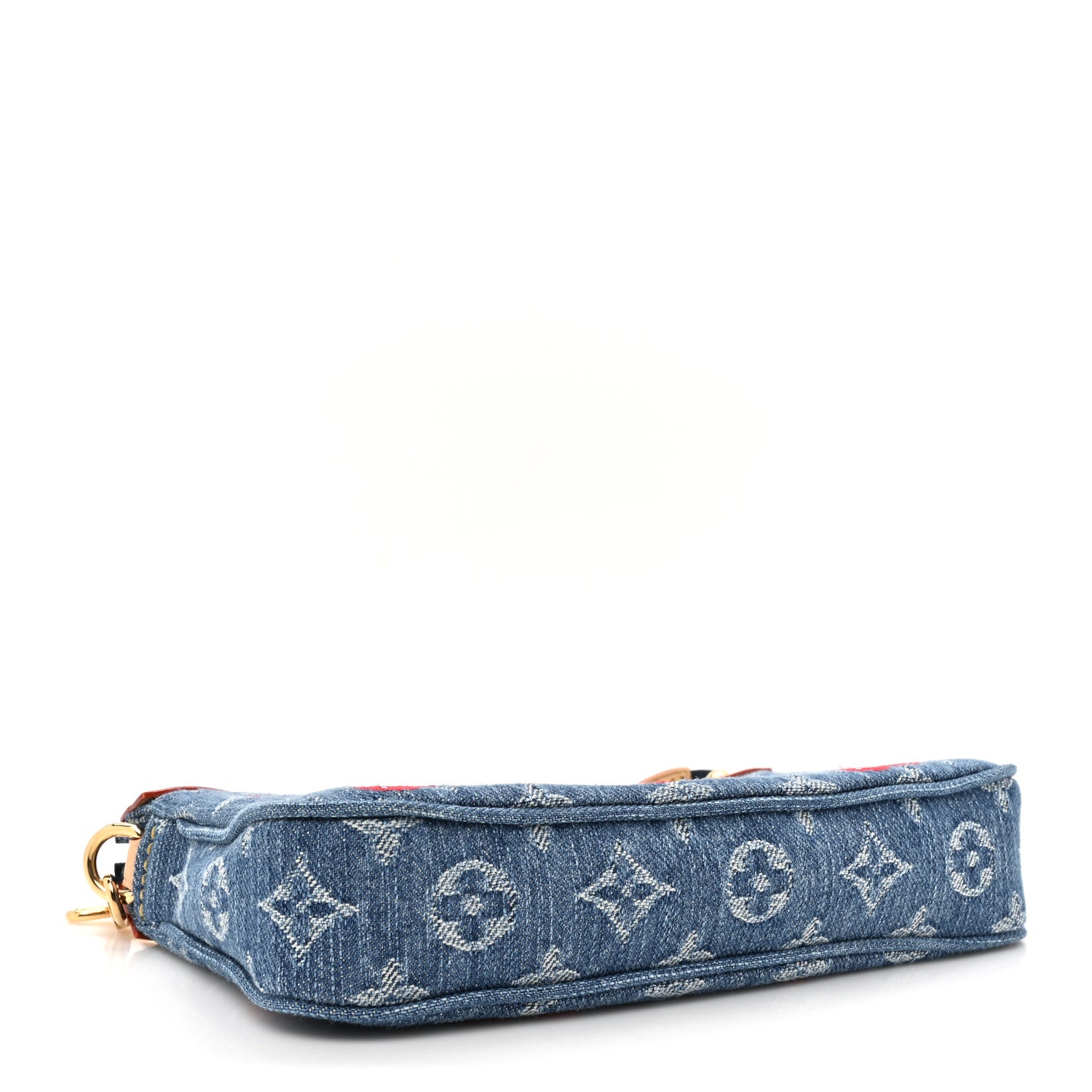 Louis Vuitton LV X TM Monogram Denim Cerises Pochette Accessories Blue 4 of 10