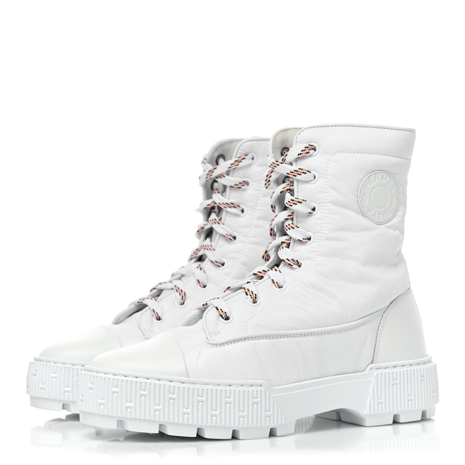 Hermes Calfskin Parachute Fresh Ankle Boots 38.5 White 3 of 9