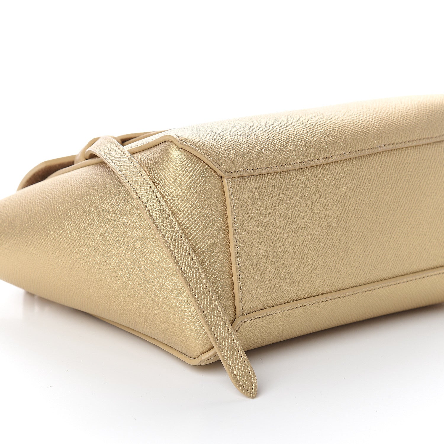 Celine Laminated Calfskin Nano Belt Bag Gold 7 of 8