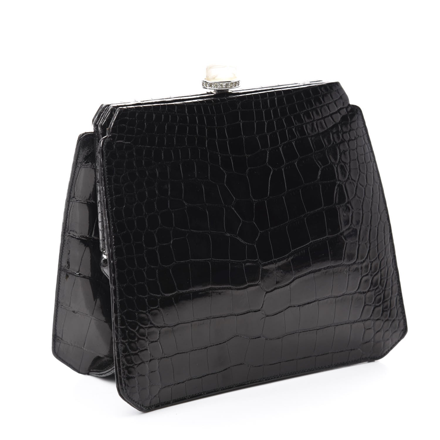 Judith Leiber Alligator Crystal Evening Bag Black 5 of 12