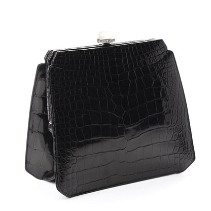Judith Leiber Alligator Crystal Evening Bag Black 5 of 12