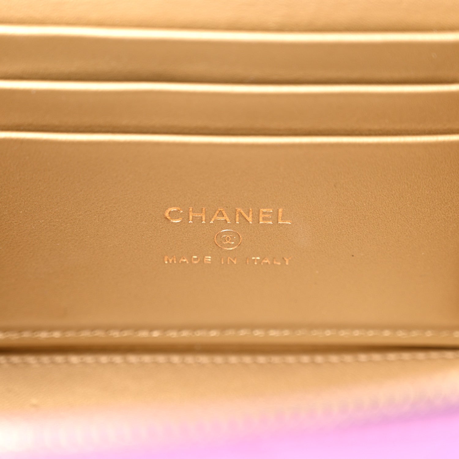 Chanel Lambskin Quilted Pearl Crush Small Vanity Case With Chain Purple 6 of 11