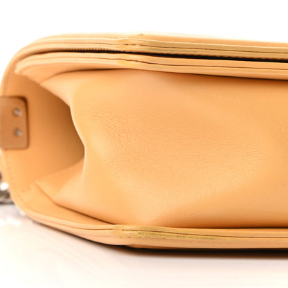 Chanel Calfskin Chevron Quilted Medium Boy Flap Beige 9 of 10