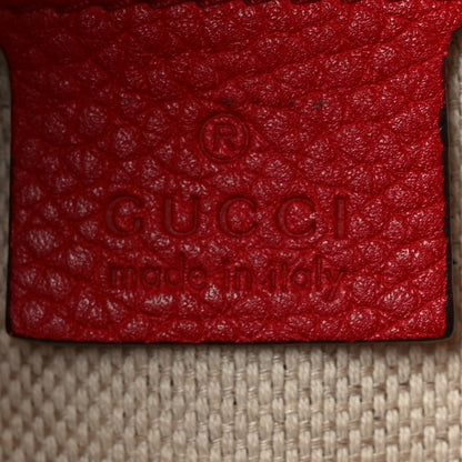 Gucci Pebbled Calfskin Medium Soho Chain Shoulder Bag Tabasco Red 6 of 10