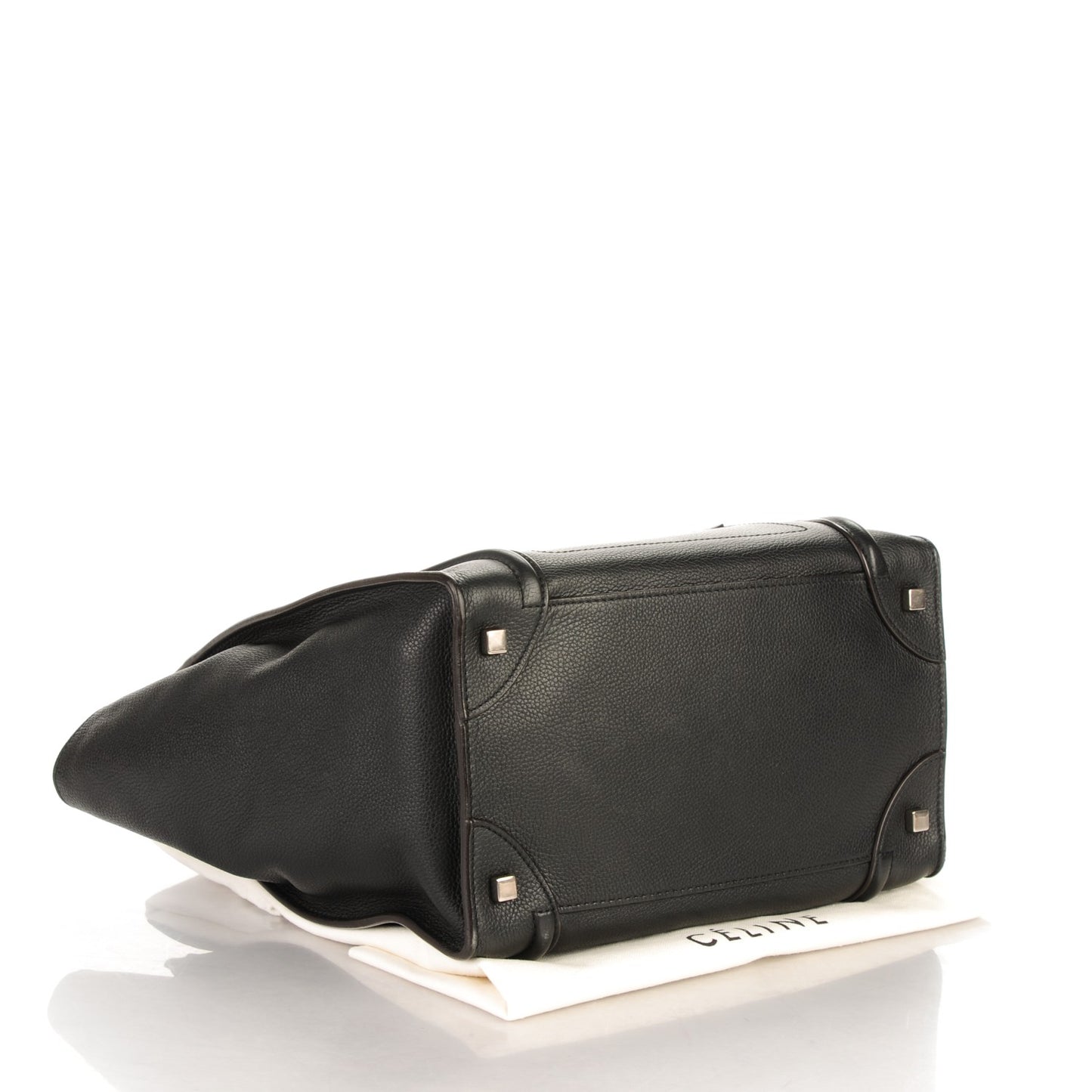 Drummed Calfskin Mini Luggage Black