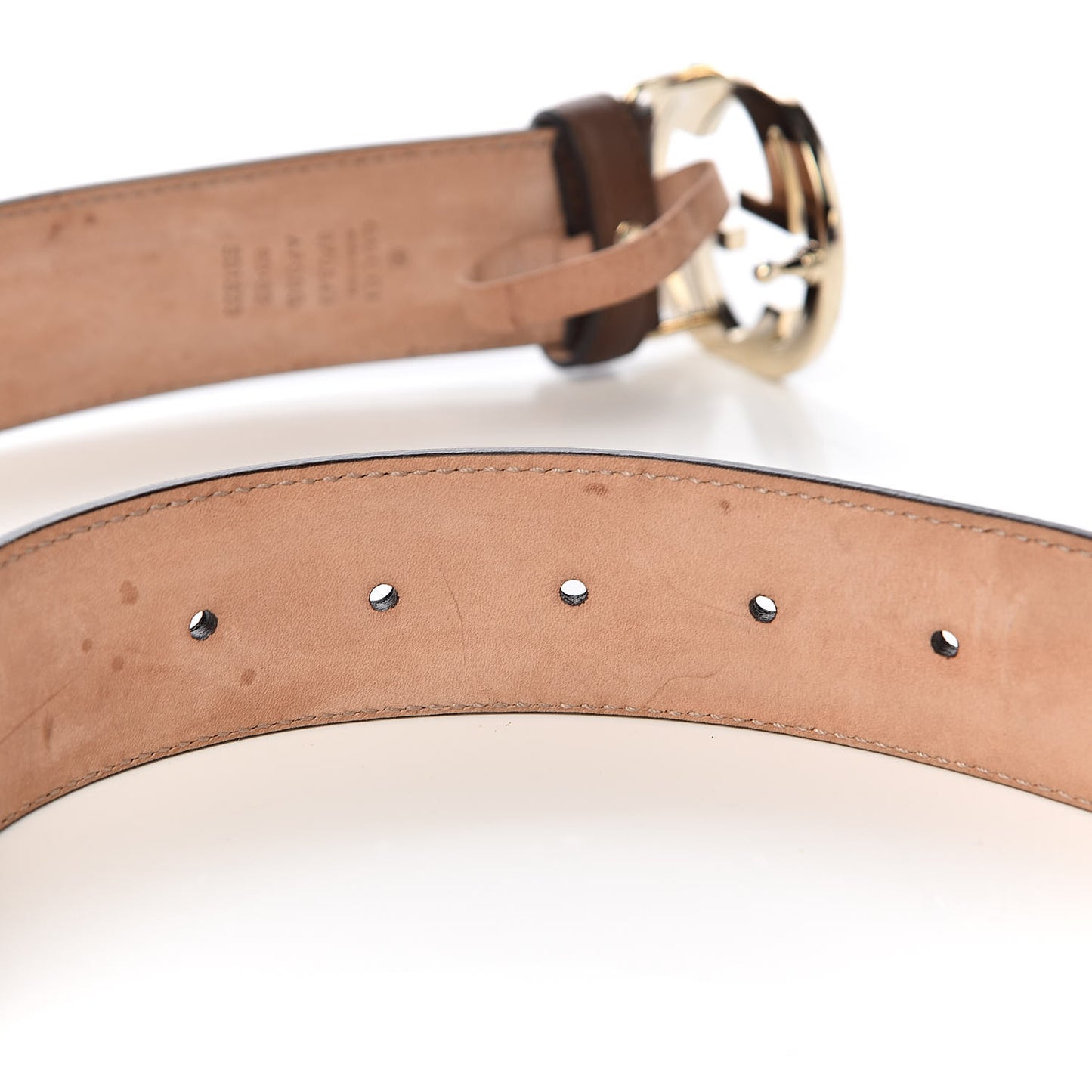 Calfskin Interlocking G 37mm Belt 80 32 Nut Brown