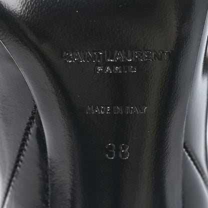 Saint Laurent Glazed Calfskin Vendome 110 Boots 38 Black 6 of 9