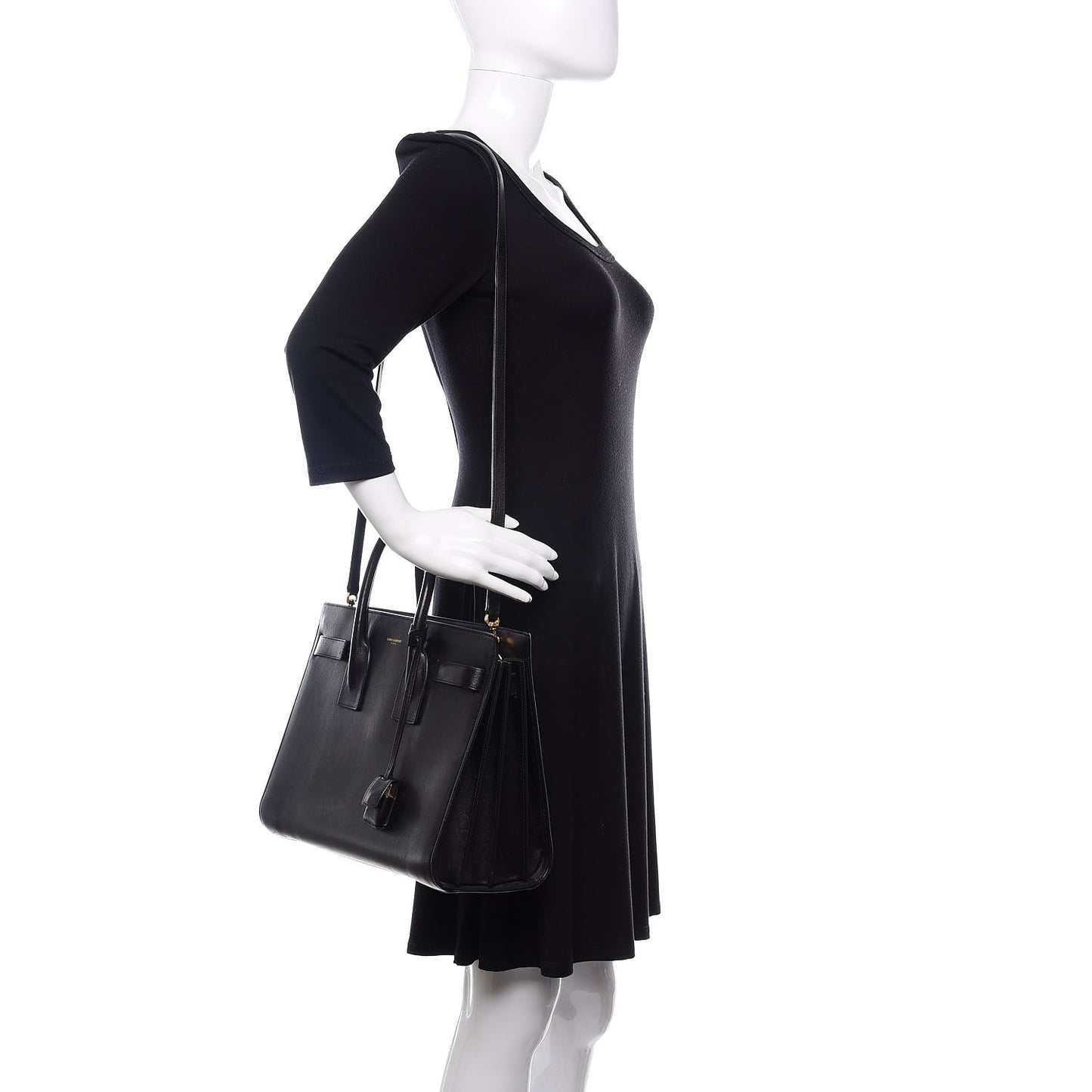 Smooth Calfskin Small Sac De Jour Black