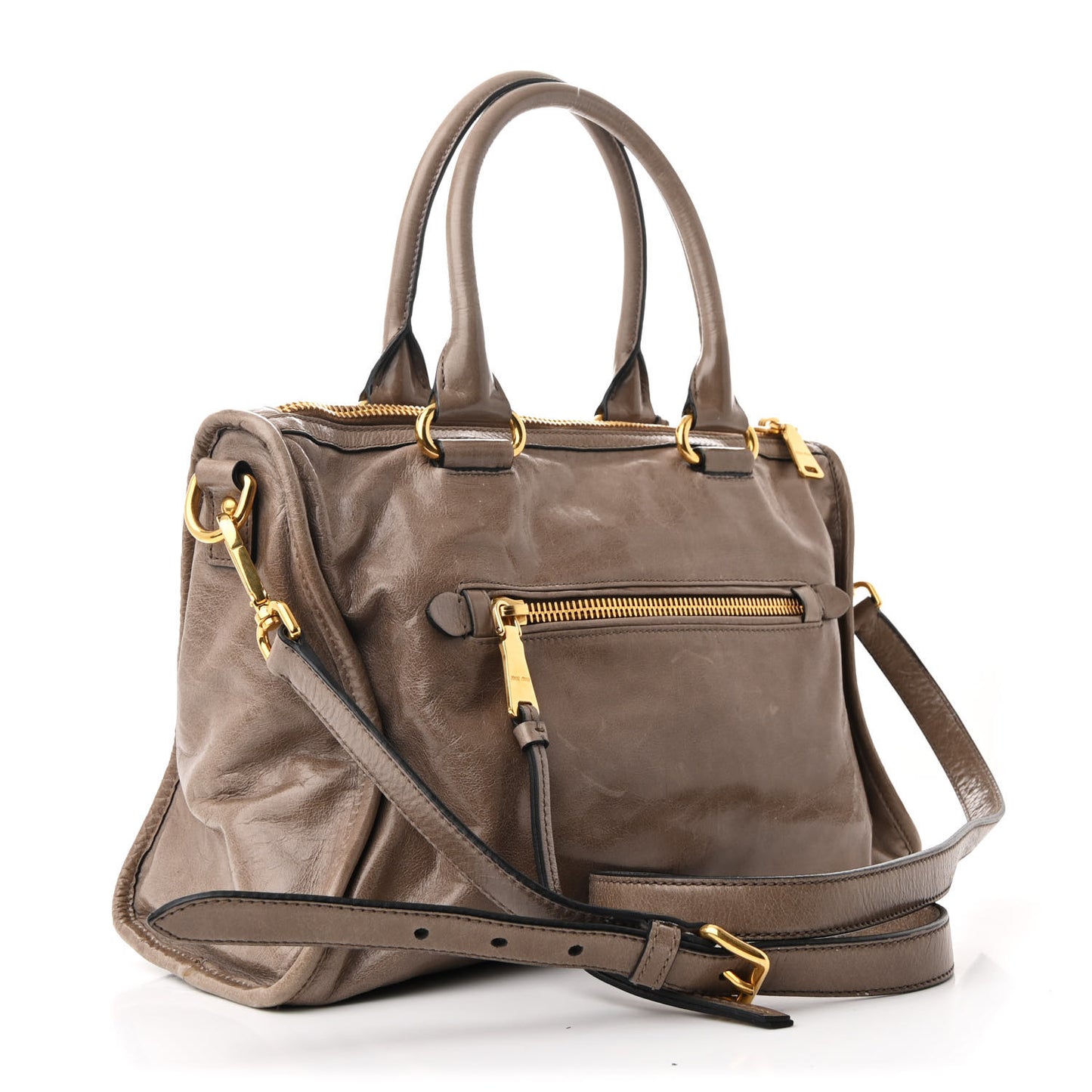 Vitello Shine Zip Tote Ginuco