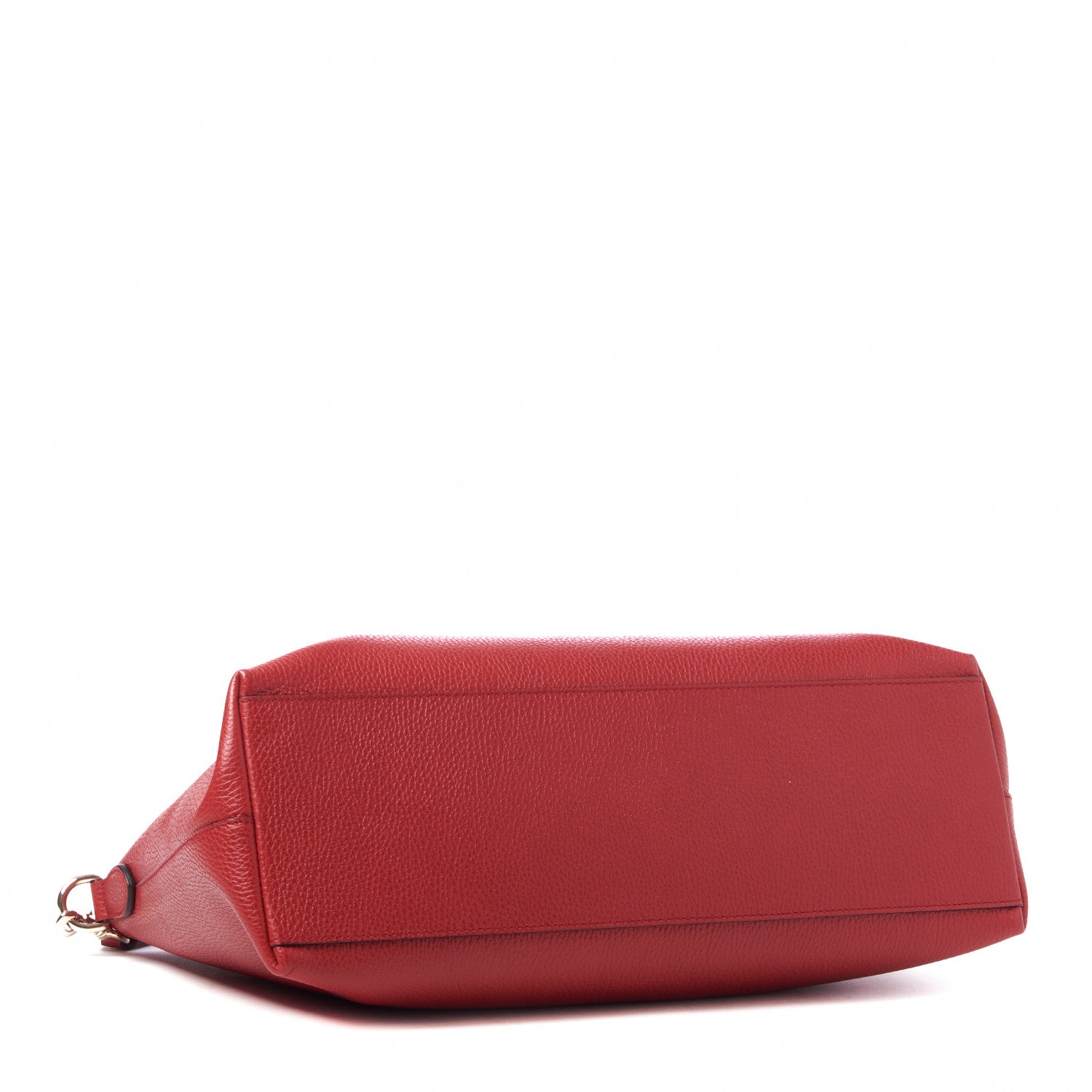 Gucci Pebbled Calfskin Convertible Bamboo Tassel Tote Red 3 of 8