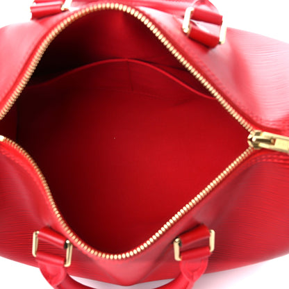 Louis Vuitton Epi Speedy 25 Castillan Red 5 of 14