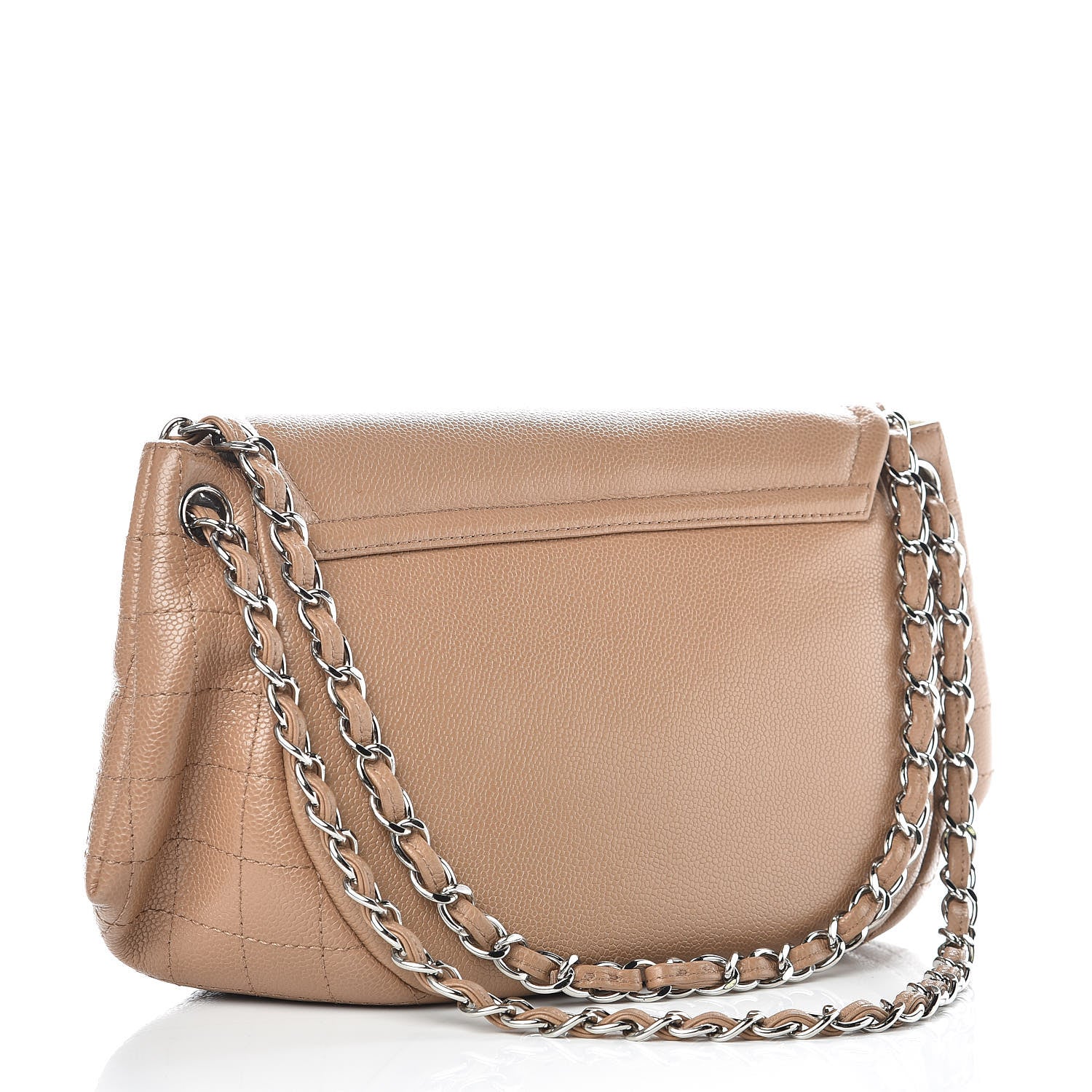 Chanel Caviar Large Half Moon Flap Dark Beige 3 of 13