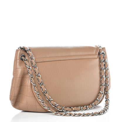 Chanel Caviar Large Half Moon Flap Dark Beige 3 of 13