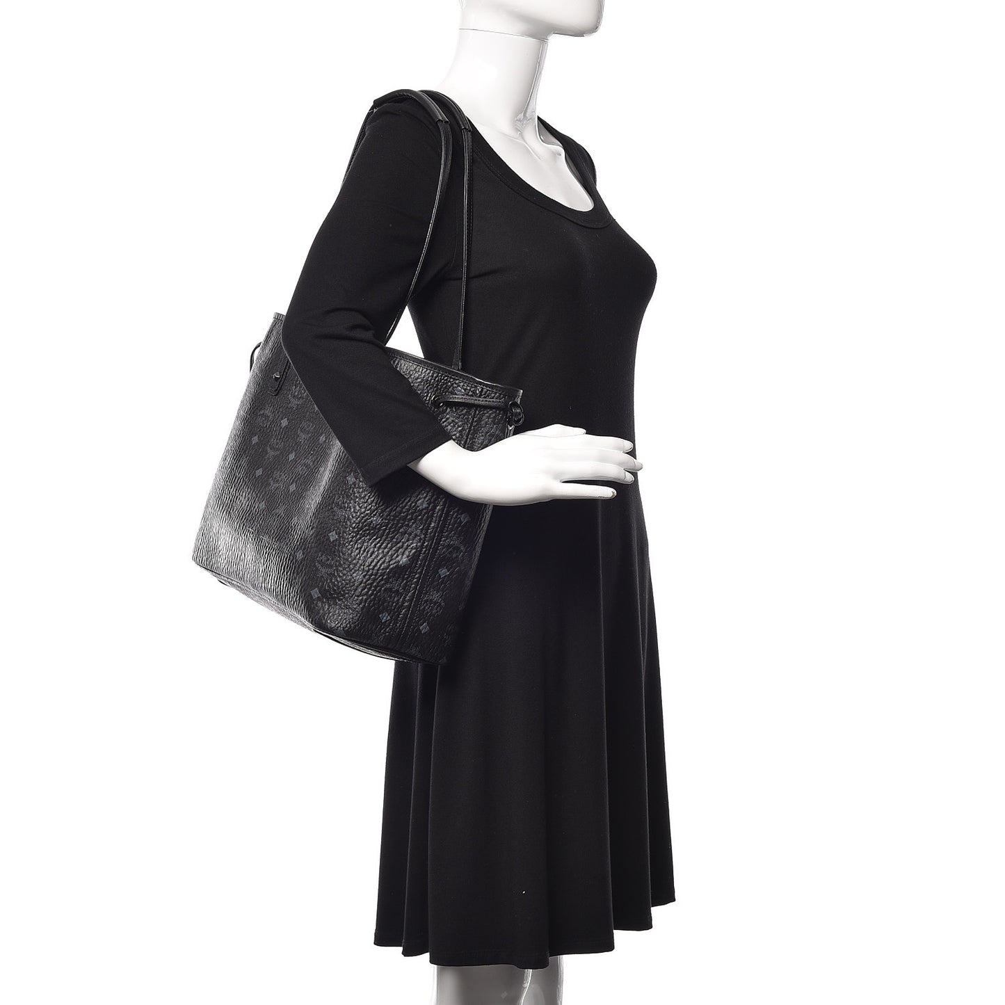 Visetos Medium Project Reversible Shopper Tote Black