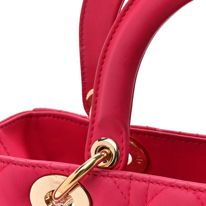 Christian Dior Lambskin Cannage Medium Lady Dior Fuchsia 13 of 16