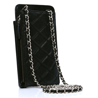 Chanel Caviar Quilted CC Phone Holder Black 2 of 4