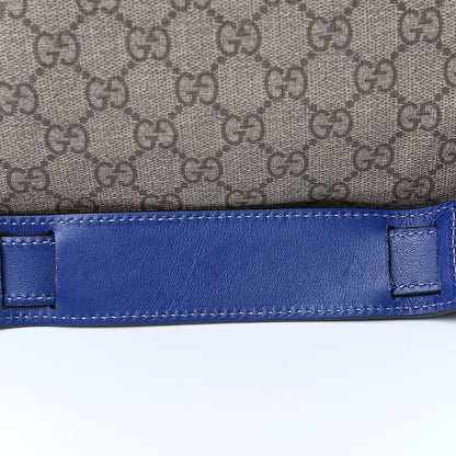 Gucci GG Plus Monogram Large Boston USA Flag Unicef Duffle Blue 11 of 12