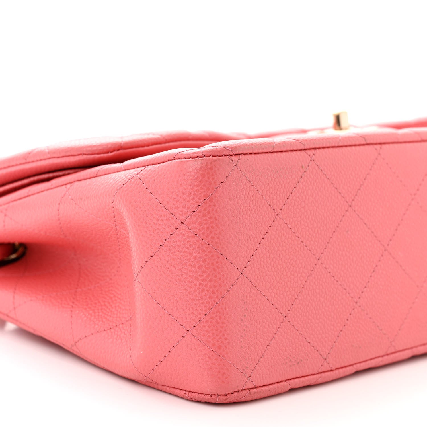Chanel Caviar Quilted Jumbo Double Flap Dark Pink 9 of 11