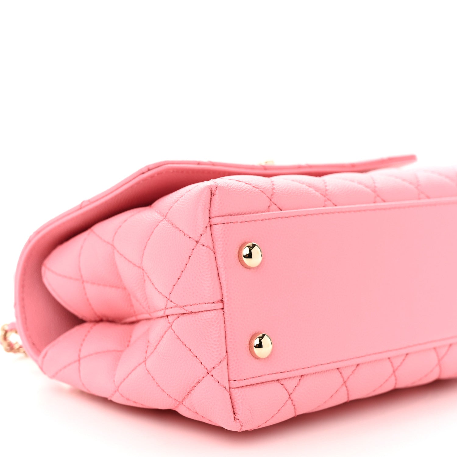 Chanel Caviar Quilted Mini Coco Chain Handle Flap Pink 9 of 11
