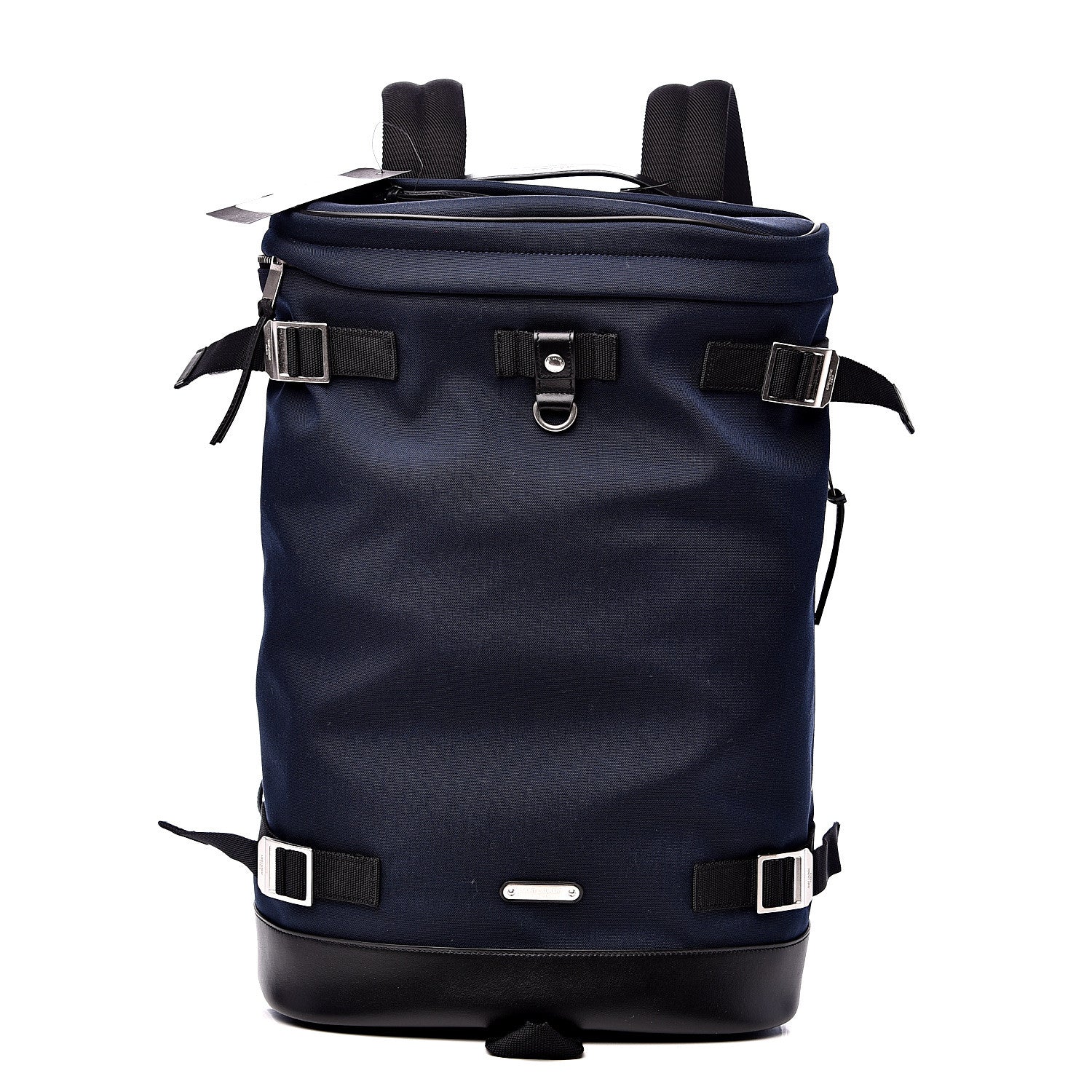 Saint Laurent Canvas Calfskin Race Rivington Backpack Black Navy 1 of 10