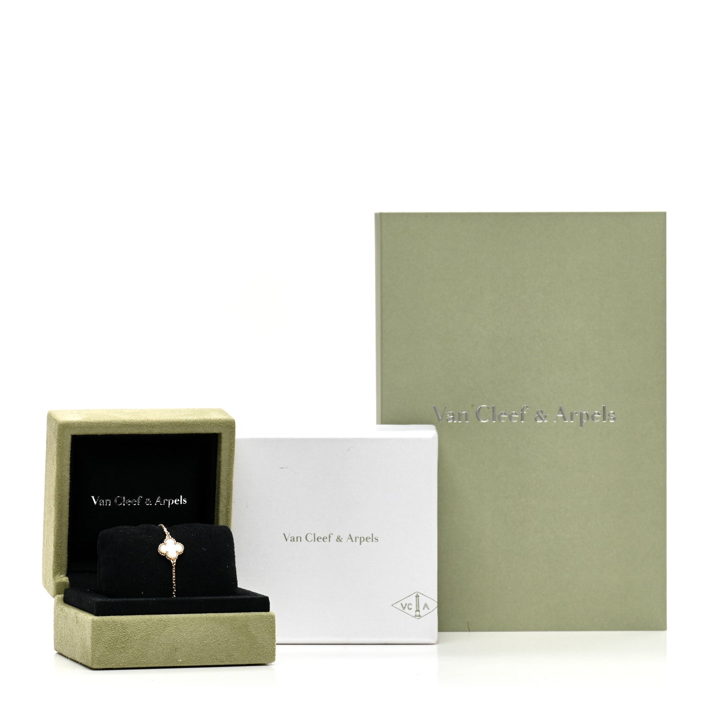 18K Yellow Gold Mother of Pearl Sweet Alhambra Bracelet