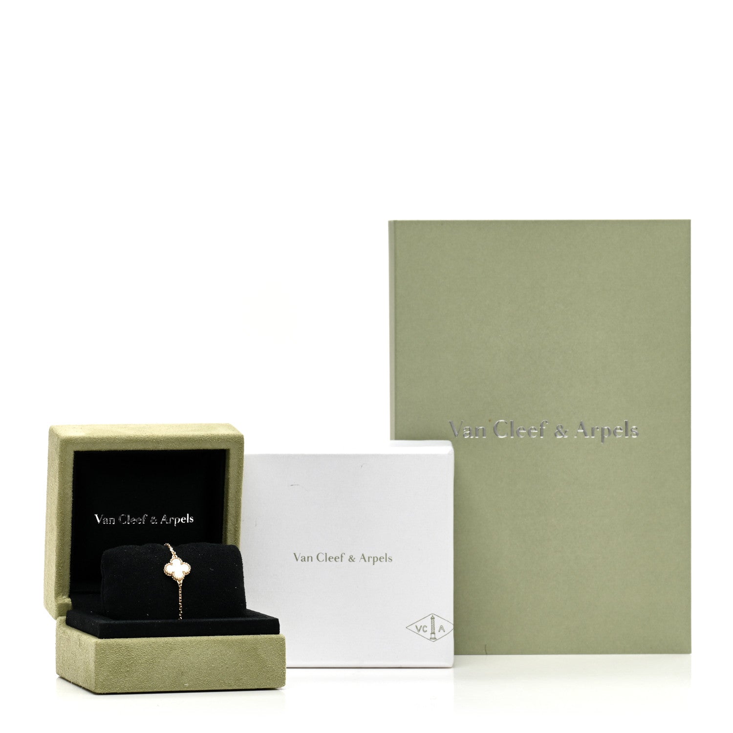 Van Cleef & Arpels 18K Yellow Gold Mother of Pearl Sweet Alhambra Bracelet 5 of 5